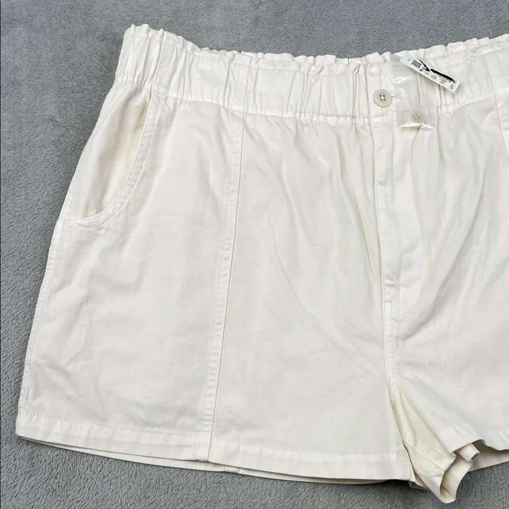 NEW Madewell 33 High Waist White Cream‎ Paperbag Shorts